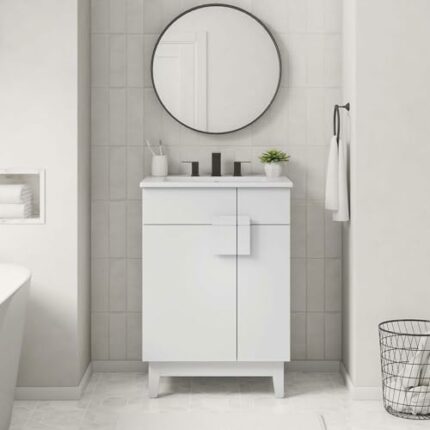 Modway Vanity, Wood, White