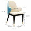 dining chair Kitchen Dining Room Furniture Chairs 2pcs PU Leather High Back Soft Seat Dining Chair With Non-slip Feet And Armrest For Living Room