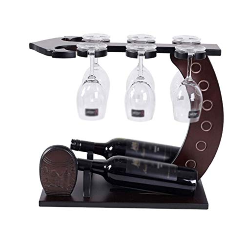 CZDYUF Solid Wood Wine Goblet Holder, Wine Glass Hanging Rack European Wine Cabinet