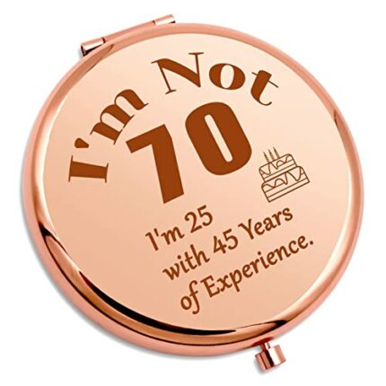 70th Birthday Gift for Women Travel Compact Mirror 70 Years Old Gift for Grandma Mom Wife mother in law Personal Makeup Mirror Grandma Gift from