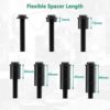 WALI M8 Screws for Samsung TV, M8 VESA TV Mounting Screws, Extra Long with 15mm Long Spacers and D8 Washers (UVSSP-B), Black