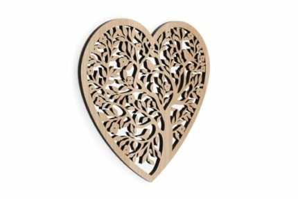 Geko Heart Tree Of Life Cut Out Mirror 31cm