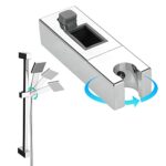 bowarepro Shower Head Slider Holder for Rectangular Slider Bar Adjustable Bathroom Handheld Shower Spray Head Wall Mount Fixed Bracket