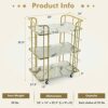 BybAgs Shelfe Kitchen Shelf Wheels Trolley Bathroom Gap Rack Sundries Storage 3 Tier Storage Utility Cart Rolling/D/1Pcs