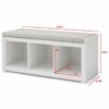 SDFGH 3-Cube Storage Bench Shoe Cabinets Can Sit Shoe Rack Sitting To Change Shoes Convenient and Quick (Color : Argento, Size : Light Grey)