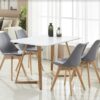 Life Interiors Lorenzo Retro Dining Chair 2-Piece Set, Grey