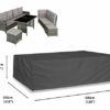 Bosmere M694 Protector 6000 |Square Dining Table + Chairs Cover | L 300cm W 300cm H 90cm | 100% Waterproof, UV Protected, Heavy Duty 600D | 6 Yea