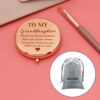 Granddaughter Gifts for Girls Inspirational Compact Mirror Granddaughter Gifts from Grandma Grandpa Compact Makeup Mirror Encouragement Gift for