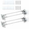 2pcs RV/Camper/Travel Trailer Bathroom Corner Storage Bar, Stainless Steel Adjustable Shower Corner Storage Bar Can Be Pasted or Fixed with Screw