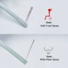 Combined Toilet Seats Bidet with Non Electric Self Cleaning Dual Nozzles Separated Rear & Feminine Natural Water Spray, Soft Closed, Easy DIY Ins