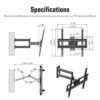 32-65" Single Pendulum Small Base TV Stand Bearing 35KG / 400 * 400 / Up And Down -10~10°4