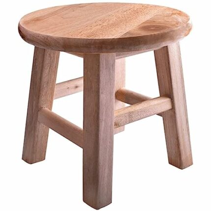 EYHLKM Wooden Bench-Stool With Rubberwood Legs, Makeup Bench Dressing Stool, Padded Cushioned Chair