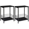 YMYNY Side Table, End Table with Storage Rack, Small Nightstand, Coffee Table, Industrial Style, Small Table in Living Room and Bedroom, 40 x 29
