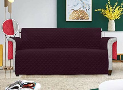 SNUZZI Luxury 1|2|3 Seats Slipover quilted Reversible Sofa Couch Protector & Cover, Protect from Spills, Stains, Shedding Pets Hairs, dust, Scrat