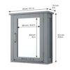 Teamson Home Wooden Bathroom Medicine Cabinet, Bathroom Wall Mirrored Cabinet, Removable Storage Cabinet, Adjustable Shelf, Grey, Mercer Collecti