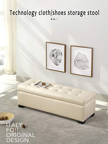 Cloth Bed End Stool Clothing Store Storage Small Sofa Bench Bench Household Solid Wood Storage Shoe Cabinet (Color : Brown, Size : 120x45x40cm) (