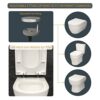 Toilet Seat Cover White Loo Seat Anti Bacterial D-Shape Mute Toilet Seat UF (Urea-Formaldehyde) Durable & Heavy Duty Slow-Close Easy Cleaning Top
