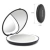 wobsion Led Compact Mirror, 1x/10x Magnification Compact Mirror with Light,Handheld 2-Sided Pocket Mirror,Travel Makeup Mirror,3.5in Compact Mirr