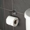 Croydex QM411141 Flexi-Fix Pendle Toilet Roll Holder, Chrome, Metal, 160 x 135 x 42mm