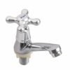 2X Basin Sink Taps Ceramic Lever Traditional Bath Traditional Twin Hot &Cold Tap Pair Chrome