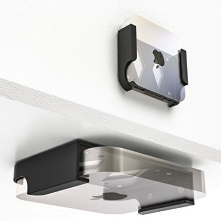 Mac Mini Under-Table Bracket Shelf Holder Wall Mount Black