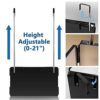 HIEEY 3 Way Mirror for Hair Cutting,360 Trifold Mirror with Height Adjustable Telescoping Hooks,and 5X Magnification Mirror,for Makeup, Hair Styl