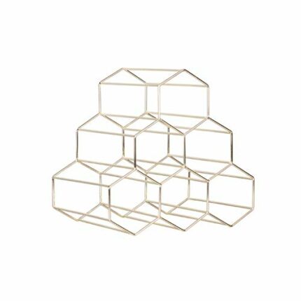 ZYZMH Metal Creative Geometric Wine Rack Nordic Simple Household Grape Wine Rack Restaurant Living Room Bar Cabinet Display