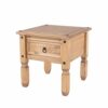 Core Products, Corona Waxed Pine Lamp Table (New Specification), Antique Wax, W 58cm x D 58cm x H 52cm, CR906