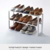 Yamazaki LINE EXTENDABLE SHOE RACK 2 TIER WH