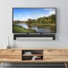 WALI SBR201 Universal Sound Bar Bracket for Mounting Above or Under TV, Fits most 32 to 70 Inch TVs, 33 Lbs Weight Capacity, Black