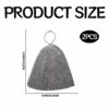 2PCS Durable Sauna Hat Felt Material Sauna Accessories Breathable Head Protection Ideal for Sauna Hot Spring Bathroom