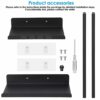 Towel Rack Wall Mounted, Bath Towel Racks with Shelf, Bathroom Towel Storage can Hold Large Bath Sheets, 2 Bar Rail Bathroom Towel Holder, Rolled