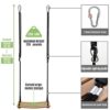 Wood Tree Swing Adult Children Hanging Beech Tree Rope Garden Swings Seat Chair for Indoor Outdoor with Adjustable Rope (20''x10'')