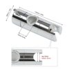 Shower Head Holder Clamp Bracket Adjustable Replacement, On Wall Mount Shower Bracket, Slider Clamp Holder Bracket, Chrome Plated (19mm, Silver)