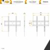 RICOO TV Wall Bracket Mount fixed flat approx 26-50 Inch LED LCD OLED Screens F0244 Universal for VESA 200x200-400x400 Black