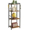 YMYNY Bookcase,4 Tier Storage Rack, Plant Rack, Storage Rack with Steel Frame,for Living Room, Office, Study, Hallway, Industrial Style, Rustic B