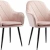 dining chair Kitchen Dining Room Furniture Chairs Dining Chairs Set Of 2 Kitchen Dining Room Leisure Room Corner Chairs Velvet Reception Chairs W
