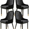dining chair Office Reception Chairs Business Dining Chairs Set Kitchen Dining Chairs Set of 4 Modern High Back Soft Seat Living Room Chairs Wate