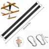 acdokuk 2 Pcs 250 mm Swing Hanging Straps Kit, with 2 Pcs 50 mm Carabiner, Adjustable Hammock Straps, Hammock Straps Holds Up to 200KG, Tree Swin