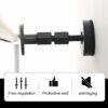 YOYIAG Adjustable Threaded Bed Frame Stoppers 4 Pcs Black Threaded Bed Frame Anti-Shake Tool Adjustable Threaded Bed Frame Stoppers Bed Support S