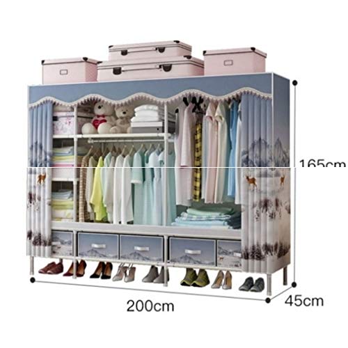 JYDQM Dresser for Cabinet Wardrobe Storage Closet for Bedroom Furniture Wardrobe Cabinet Storage Children's Wardrobe Space