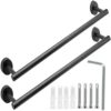 24 Inch Matte Black Towel Bar, Bathroom Towel Holder Kitchen Dish Cloths Hanger SUS304 Stainless Steel Bath Towel Hangers for Bathroom Wall(2 Pac