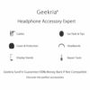 Geekria Foldable Wall Mount Headphones Holder, Headset Wall Hanger, Aluminum Wall Mount Hook, Hold Up to 1KG with 3M Tape, 20KG with Screws, Stan