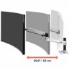 Mounting kit (articulating arm, desk clamp mount, extension adapter, grommet-mount base, 7" post) for LCD display - polished aluminium - screen s