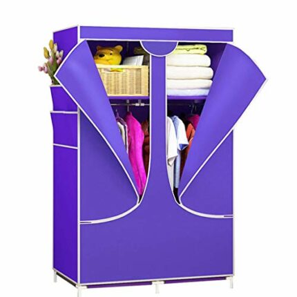 LUKEO Simple Non woven Cloth Wardrobe Dust proof Storage Cabinet Wardrobe Collapsible Wardrobe Closet Furniture