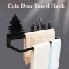 HIGOH Towel Racks, Towel Rail for Bathroom,Wall Mounted with Pattern Towel Bar Punching for Bathroom Hand Towel Holder