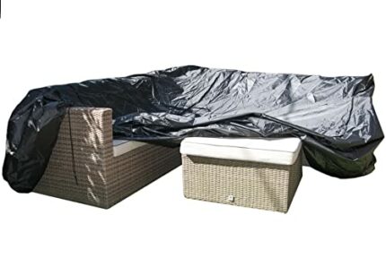 Speedwellstar Large Garden Rattan Sofa Furniture Cover Waterproof Quality Rectangle Table Corner 208x106x204 cm