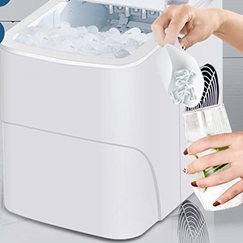 RJJ Small Household Ice Maker Literary Fresh White Dormitory Mini 15kg Ice Cube Maker
