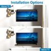 Soundbar Mount Kit for Sonos Playbar TV Mount, Adjustable Mounting Bracket for Sonos Playbar Mount Bracket Sound Bar Mount Under TV or Above TV