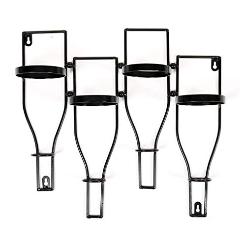 CZDYUF Retro Style Wine Rack, Bar Decoration Wine Rack Personalized Metal Wine Rack, Black